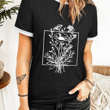 Round Neck Short Sleeve Top