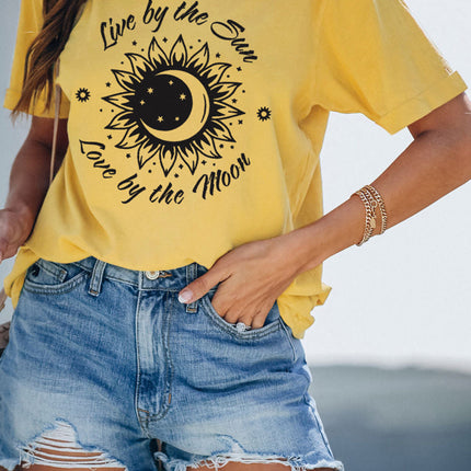 Western Horse Letter Print Graphic T-shirt