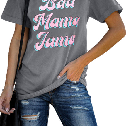 Floral Print Round Neck Short Sleeve Tunic Top