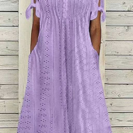 Casual Loose High Waist Embroidered Dress