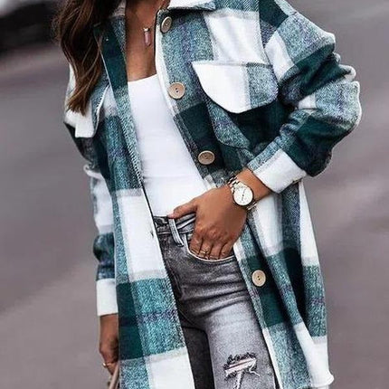 Back in the Days Plaid Cardigan Jacket