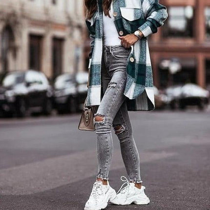 Back in the Days Plaid Cardigan Jacket