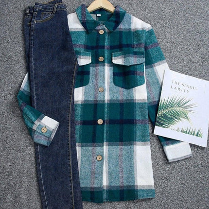 Back in the Days Plaid Cardigan Jacket