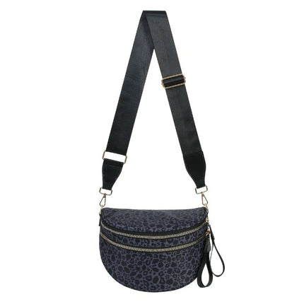 Large capacity leopard print crossbody bag