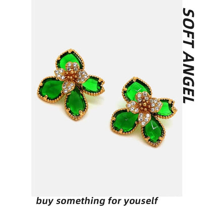 Gold-plated Clover Earrings