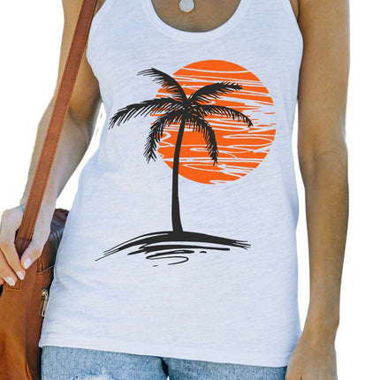 Casual Letter Print MOTORCYCLE Graphic Tank Top
