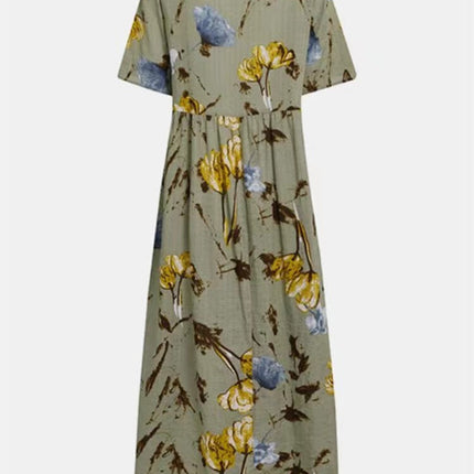 Chic Print Multicolor Midi Dress