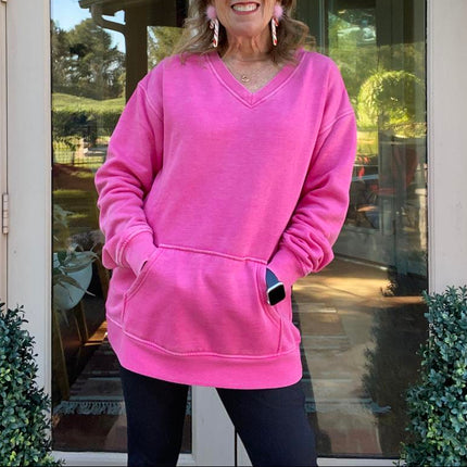 Cozy Campfire V-Neck Sweatshirt