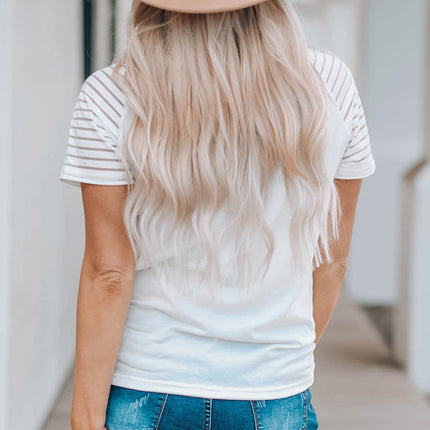 Striped Raglan Sleeve Tee