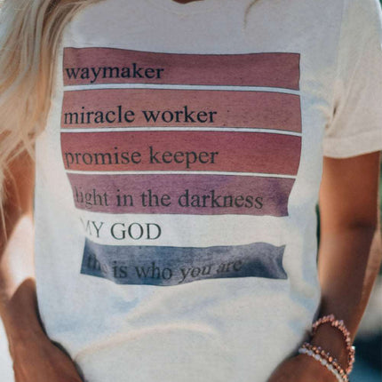 Casual Letter and Car Print Graphic Tee