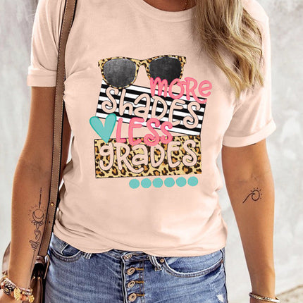 Western Horse Letter Print Graphic T-shirt