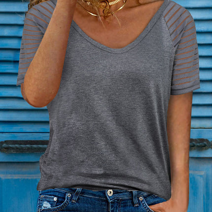 Striped Raglan Sleeve Tee