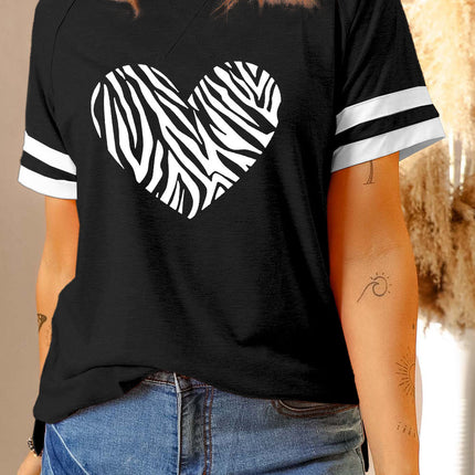 Plain Colorblock Raglan Sleeve T-shirt