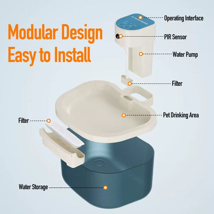 Wireless Intelligent Pet Water Circulation Drinking Fountain DP3