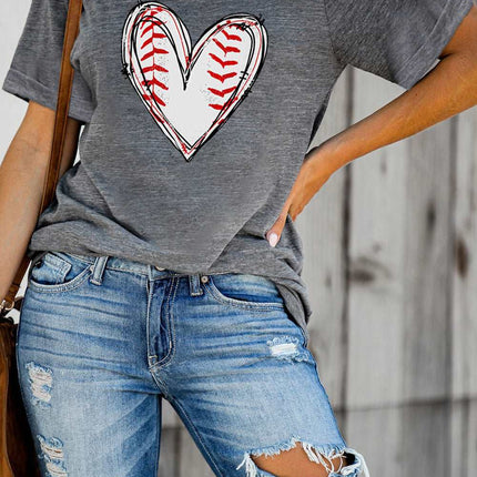 Be Happy Graphic Print Short Sleeve T Shirt