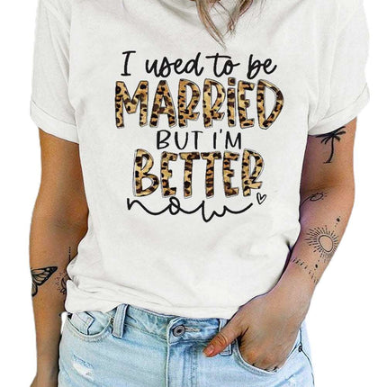 Be Happy Graphic Print Short Sleeve T Shirt