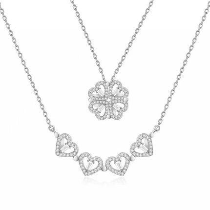 Folded Love Clover Necklace