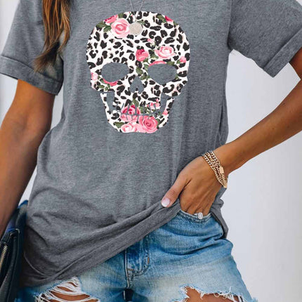 Casual Peach Logo Colorblock Print Graphic Tee