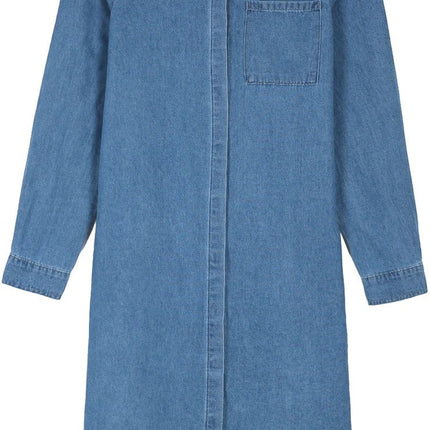 Groovy Plain Dark Gray Collared Midi Dress