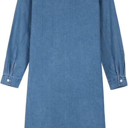 Groovy Plain Collared Midi Dress