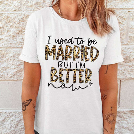 Be Happy Graphic Print Short Sleeve T Shirt