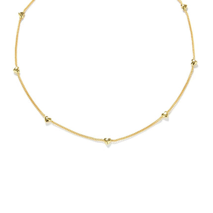 Heart shape Delicate Necklace Gold