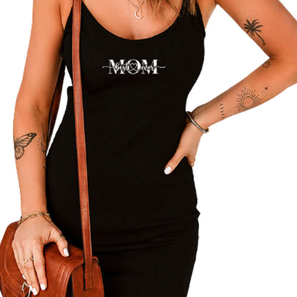 Ribbed Knit Spaghetti Straps Bodycon Mini Dress