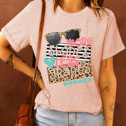 Western Horse Letter Print Graphic T-shirt