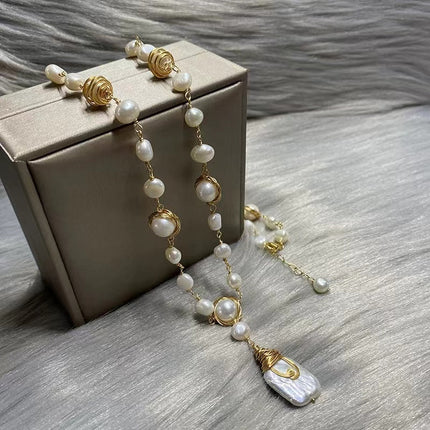 Dark Gold Marbella Statement Necklace