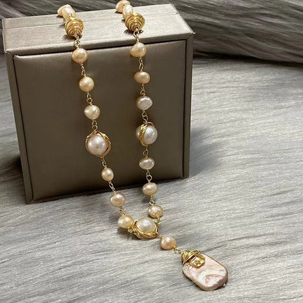 Dark Gold Marbella Statement Necklace