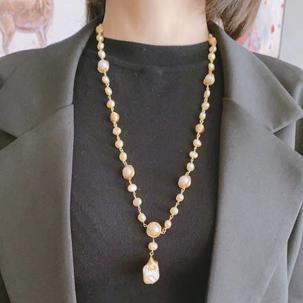 Dark Gold Marbella Statement Necklace