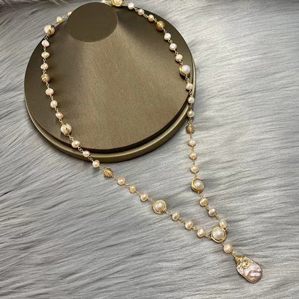 Dark Gold Marbella Statement Necklace