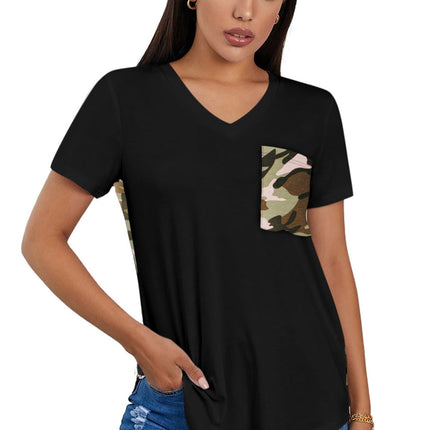 Wihte Leopard Printed Splicing T-Shirt