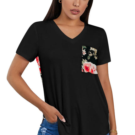 Wihte Leopard Printed Splicing T-Shirt