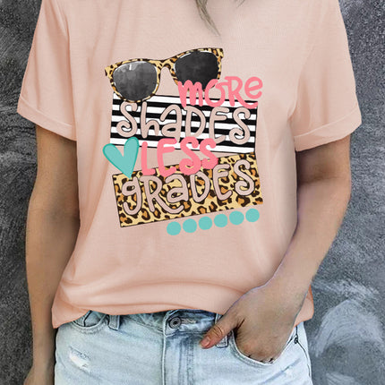 Western Horse Letter Print Graphic T-shirt