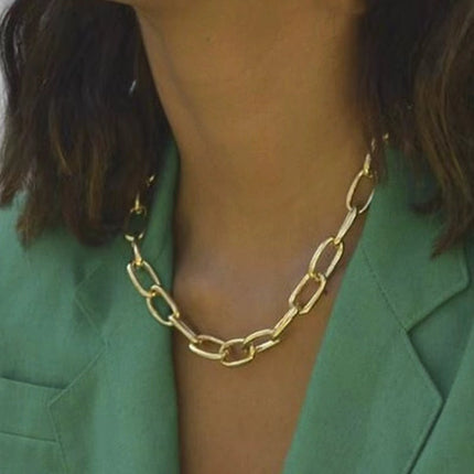 Manhattan Chain Link Statement Necklace