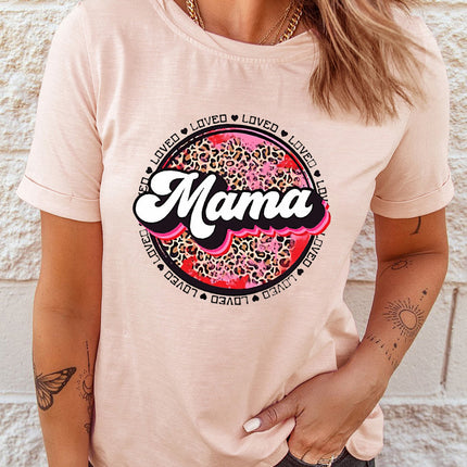 Floral Print Round Neck Short Sleeve Tunic Top