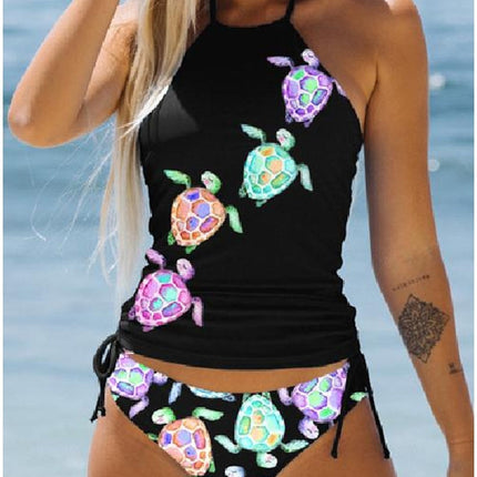 Cute Halter Sleeveless Swimwear