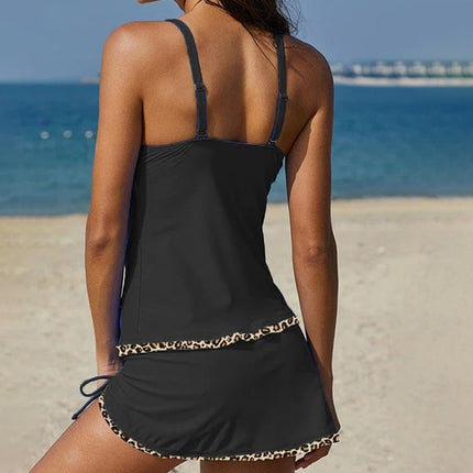 Wild Leopard Black Swimwear