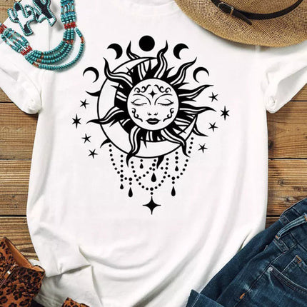 Western Horse Letter Print Graphic T-shirt