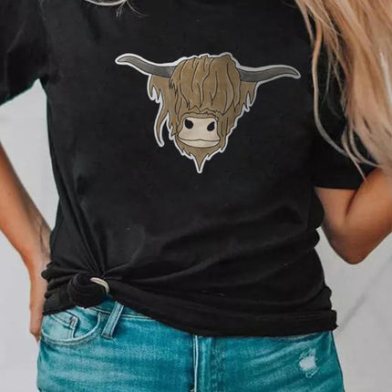 Letters Printed Short Sleeve Graphic T Shirt