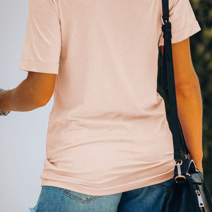 Tie Dyed Gesture Letter Print Short Sleeve T Shirt