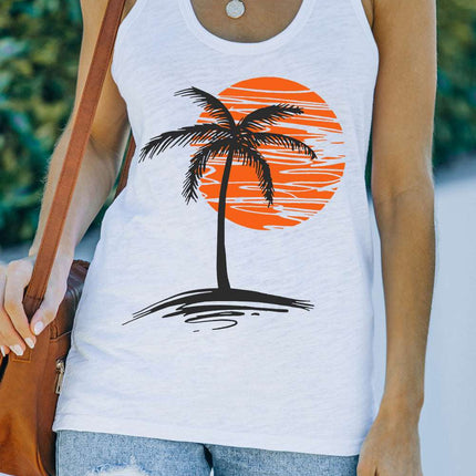 Casual Letter Print MOTORCYCLE Graphic Tank Top