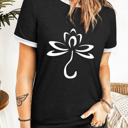 Round Neck Short Sleeve Top