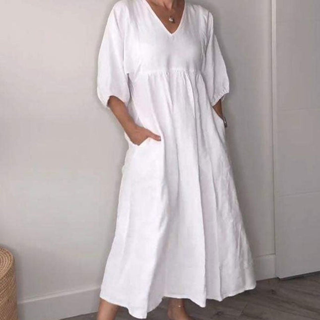 Women's V-neck casual dress