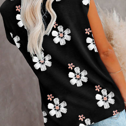 Gradient Color Short Sleeve T-Shirt with Pocket