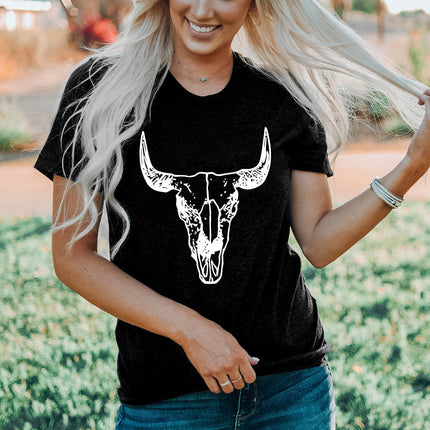 Letters Printed Short Sleeve Graphic T Shirt