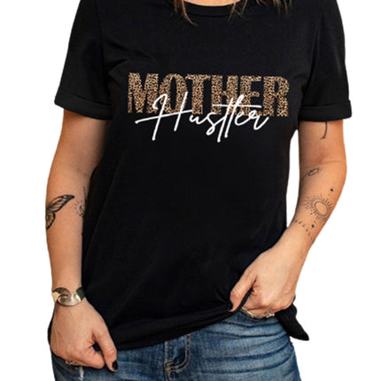 Casual Peach Logo Colorblock Print Graphic Tee