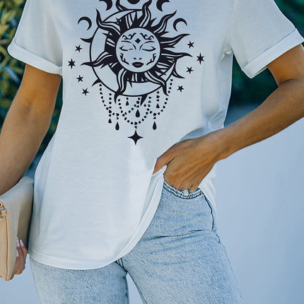 Western Horse Letter Print Graphic T-shirt