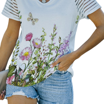 Striped Raglan Sleeve Tee